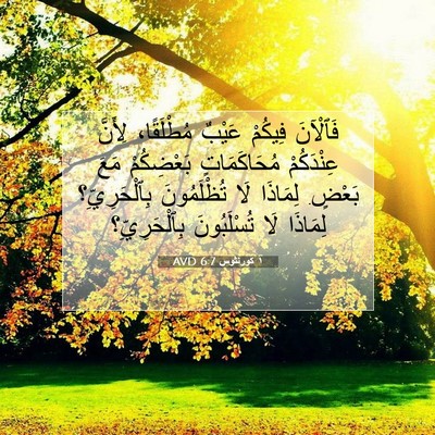 Picture 07 - ١ كورنثوس 6:7 AVD - فَٱلْآنَ فِيكُمْ عَيْبٌ - Bible Verse Picture