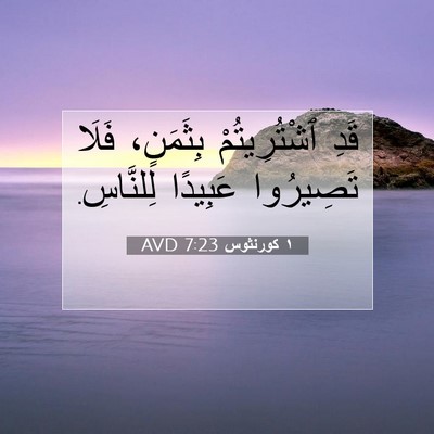 Picture 07 - ١ كورنثوس 7:23 AVD - قَدِ ٱشْتُرِيتُمْ - Bible Verse Picture