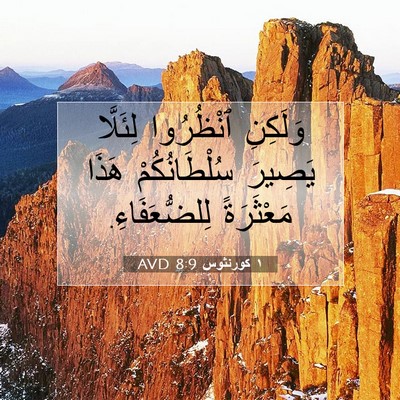 Picture 07 - ١ كورنثوس 8:9 AVD - وَلَكِنِ ٱنْظُرُوا - Bible Verse Picture