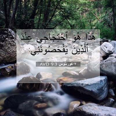 Picture 07 - ١ كورنثوس 9:3 AVD - هَذَا هُوَ ٱحْتِجَاجِي - Bible Verse Picture