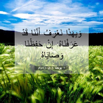 Picture 07 - ١ يوحنَّا 2:3 AVD - وَبِهَذَا نَعْرِفُ - Bible Verse Picture