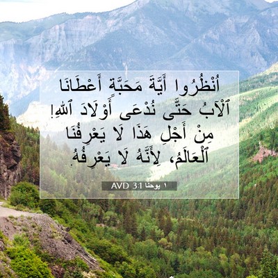 Picture 07 - ١ يوحنَّا 3:1 AVD - اُنْظُرُوا أَيَّةَ - Bible Verse Picture