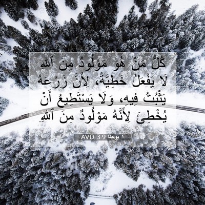 Picture 07 - ١ يوحنَّا 3:9 AVD - كُلُّ مَنْ هُوَ مَوْلُودٌ - Bible Verse Picture