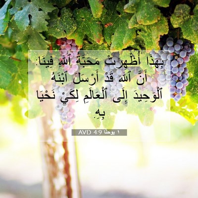 Picture 07 - ١ يوحنَّا 4:9 AVD - بِهَذَا أُظْهِرَتْ - Bible Verse Picture