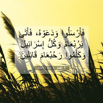 Picture 07 - ٢ أخبار 10:3 AVD - فَأَرْسَلُوا وَدَعَوْهُ، - Bible Verse Picture