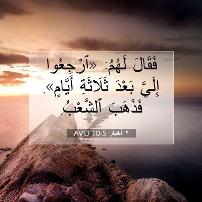 Picture 07 - ٢ أخبار 10:5 AVD - فَقَالَ لَهُمُ: «ٱرْجِعُوا - Bible Verse Picture