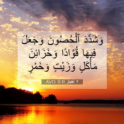 Picture 07 - ٢ أخبار 11:11 AVD - وَشَدَّدَ ٱلْحُصُونَ - Bible Verse Picture