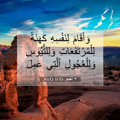 Picture 07 - ٢ أخبار 11:15 AVD - وَأَقَامَ لِنَفْسِهِ - Bible Verse Picture