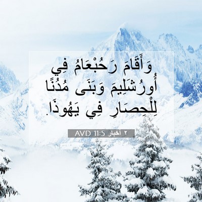 Picture 07 - ٢ أخبار 11:5 AVD - وَأَقَامَ رَحُبْعَامُ فِي - Bible Verse Picture