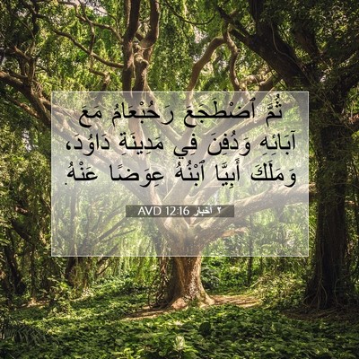Picture 07 - ٢ أخبار 12:16 AVD - ثُمَّ ٱضْطَجَعَ - Bible Verse Picture