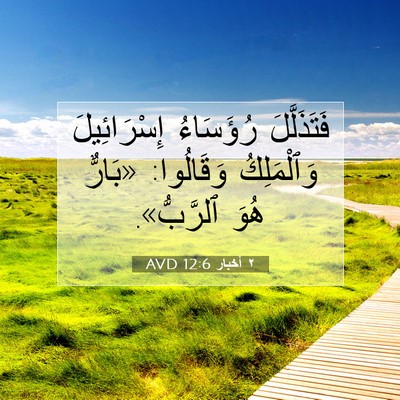 Picture 07 - ٢ أخبار 12:6 AVD - فَتَذَلَّلَ رُؤَسَاءُ - Bible Verse Picture