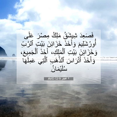 Picture 07 - ٢ أخبار 12:9 AVD - فَصَعِدَ شِيشَقُ مَلِكُ - Bible Verse Picture