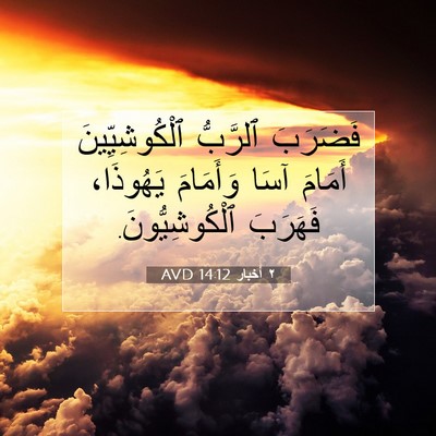 Picture 07 - ٢ أخبار 14:12 AVD - فَضَرَبَ ٱلرَّبُّ - Bible Verse Picture