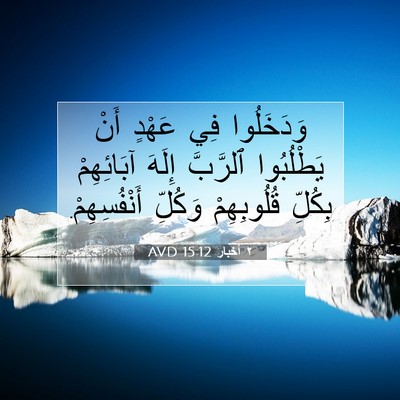 Picture 07 - ٢ أخبار 15:12 AVD - وَدَخَلُوا فِي عَهْدٍ أَنْ - Bible Verse Picture