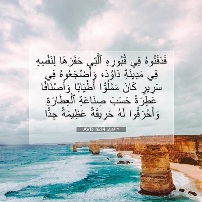 Picture 07 - ٢ أخبار 16:14 AVD - فَدَفَنُوهُ فِي قُبُورِهِ - Bible Verse Picture