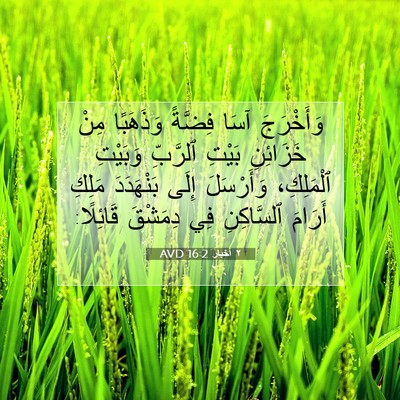 Picture 07 - ٢ أخبار 16:2 AVD - وَأَخْرَجَ آسَا فِضَّةً - Bible Verse Picture