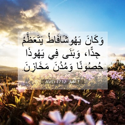 Picture 07 - ٢ أخبار 17:12 AVD - وَكَانَ يَهُوشَافَاطُ - Bible Verse Picture