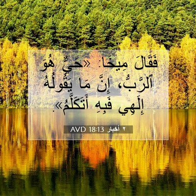 Picture 07 - ٢ أخبار 18:13 AVD - فَقَالَ مِيخَا: «حَيٌّ - Bible Verse Picture