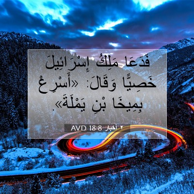 Picture 07 - ٢ أخبار 18:8 AVD - فَدَعَا مَلِكُ - Bible Verse Picture