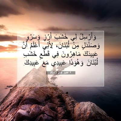 Picture 07 - ٢ أخبار 2:8 AVD - وَأَرْسِلْ لِي خَشَبَ - Bible Verse Picture