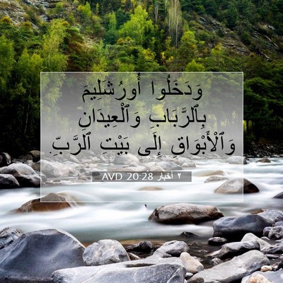 Picture 07 - ٢ أخبار 20:28 AVD - وَدَخَلُوا أُورُشَلِيمَ - Bible Verse Picture