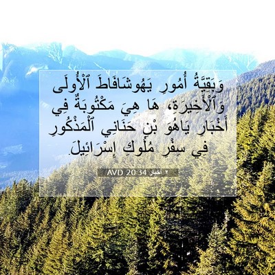 Picture 07 - ٢ أخبار 20:34 AVD - وَبَقِيَّةُ أُمُورِ - Bible Verse Picture