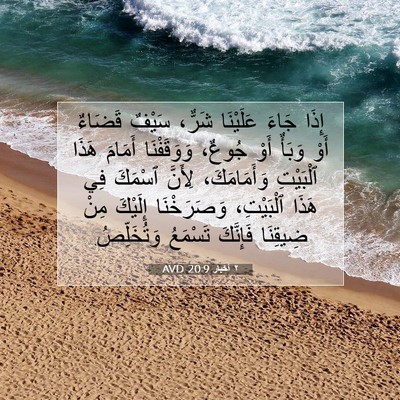 Picture 07 - ٢ أخبار 20:9 AVD - إِذَا جَاءَ عَلَيْنَا - Bible Verse Picture