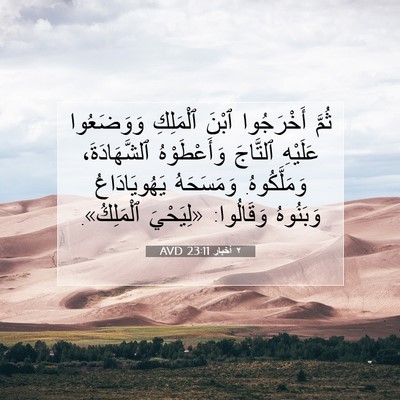 Picture 07 - ٢ أخبار 23:11 AVD - ثُمَّ أَخْرَجُوا ٱبْنَ - Bible Verse Picture