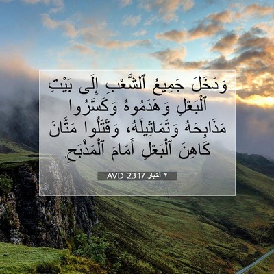 Picture 07 - ٢ أخبار 23:17 AVD - وَدَخَلَ جَمِيعُ - Bible Verse Picture
