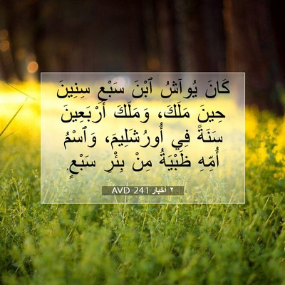 Picture 07 - ٢ أخبار 24:1 AVD - كَانَ يُوآشُ ٱبْنَ سَبْعِ - Bible Verse Picture