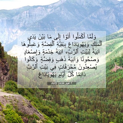 Picture 07 - ٢ أخبار 24:14 AVD - وَلَمَّا أَكْمَلُوا - Bible Verse Picture