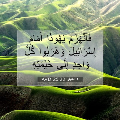 Picture 07 - ٢ أخبار 25:22 AVD - فَٱنْهَزَمَ يَهُوذَا - Bible Verse Picture