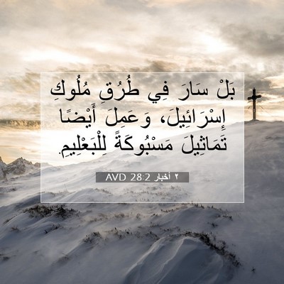 Picture 07 - ٢ أخبار 28:2 AVD - بَلْ سَارَ فِي طُرُقِ - Bible Verse Picture
