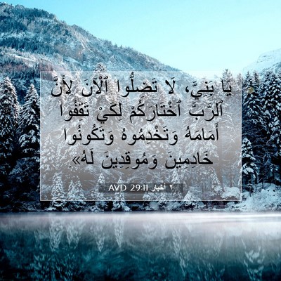 Picture 07 - ٢ أخبار 29:11 AVD - يَا بَنِيَّ، لَا تَضِلُّوا - Bible Verse Picture