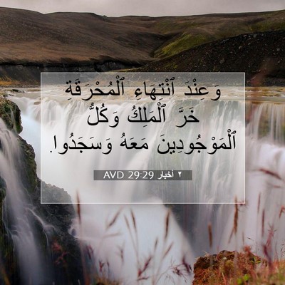 Picture 07 - ٢ أخبار 29:29 AVD - وَعِنْدَ ٱنْتِهَاءِ - Bible Verse Picture
