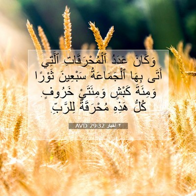 Picture 07 - ٢ أخبار 29:32 AVD - وَكَانَ عَدَدُ - Bible Verse Picture