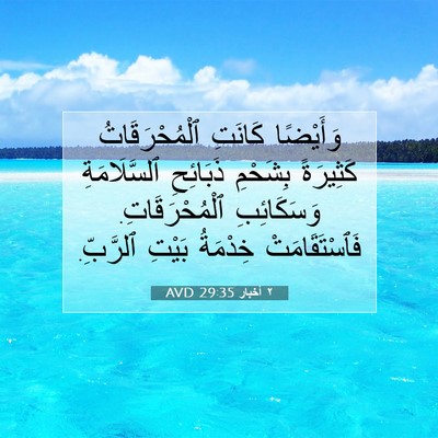 Picture 07 - ٢ أخبار 29:35 AVD - وَأَيْضًا كَانَتِ - Bible Verse Picture