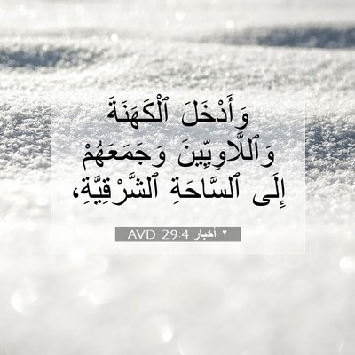 Picture 07 - ٢ أخبار 29:4 AVD - وَأَدْخَلَ ٱلْكَهَنَةَ - Bible Verse Picture