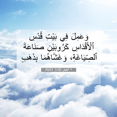 Picture 07 - ٢ أخبار 3:10 AVD - وَعَمِلَ فِي بَيْتِ قُدْسِ - Bible Verse Picture