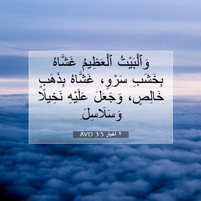 Picture 07 - ٢ أخبار 3:5 AVD - وَٱلْبَيْتُ ٱلْعَظِيمُ - Bible Verse Picture