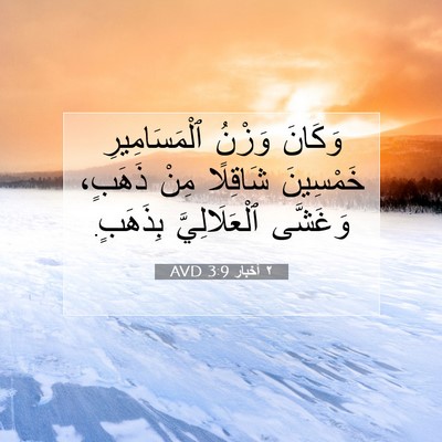 Picture 07 - ٢ أخبار 3:9 AVD - وَكَانَ وَزْنُ - Bible Verse Picture