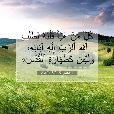 Picture 07 - ٢ أخبار 30:19 AVD - كُلِّ مَنْ هَيَّأَ - Bible Verse Picture