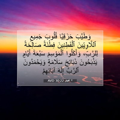 Picture 07 - ٢ أخبار 30:22 AVD - وَطَيَّبَ حَزَقِيَّا - Bible Verse Picture