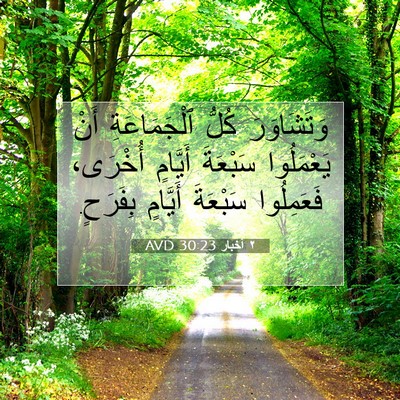 Picture 07 - ٢ أخبار 30:23 AVD - وَتَشَاوَرَ كُلُّ - Bible Verse Picture