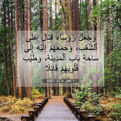 Picture 07 - ٢ أخبار 32:6 AVD - وَجَعَلَ رُؤَسَاءَ - Bible Verse Picture