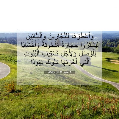Picture 07 - ٢ أخبار 34:11 AVD - وَأَعْطَوْهَا - Bible Verse Picture
