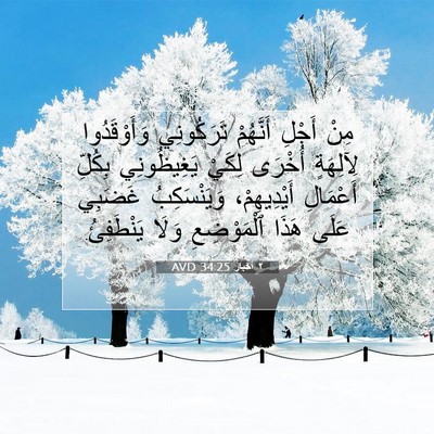 Picture 07 - ٢ أخبار 34:25 AVD - مِنْ أَجْلِ أَنَّهُمْ - Bible Verse Picture