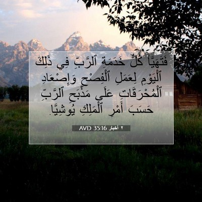 Picture 07 - ٢ أخبار 35:16 AVD - فَتَهَيَّأَ كُلُّ - Bible Verse Picture
