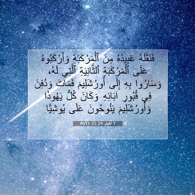 Picture 07 - ٢ أخبار 35:24 AVD - فَنَقَلَهُ عَبِيدُهُ مِنَ - Bible Verse Picture