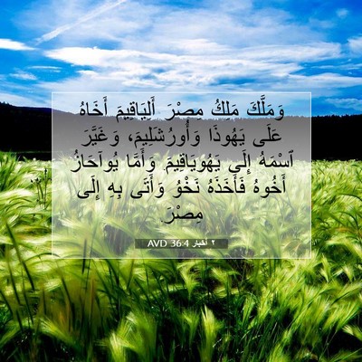 Picture 07 - ٢ أخبار 36:4 AVD - وَمَلَّكَ مَلِكُ مِصْرَ - Bible Verse Picture